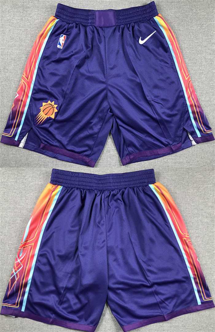 Mens Phoenix Suns Purple City Edition Shorts (Run Small) 500w